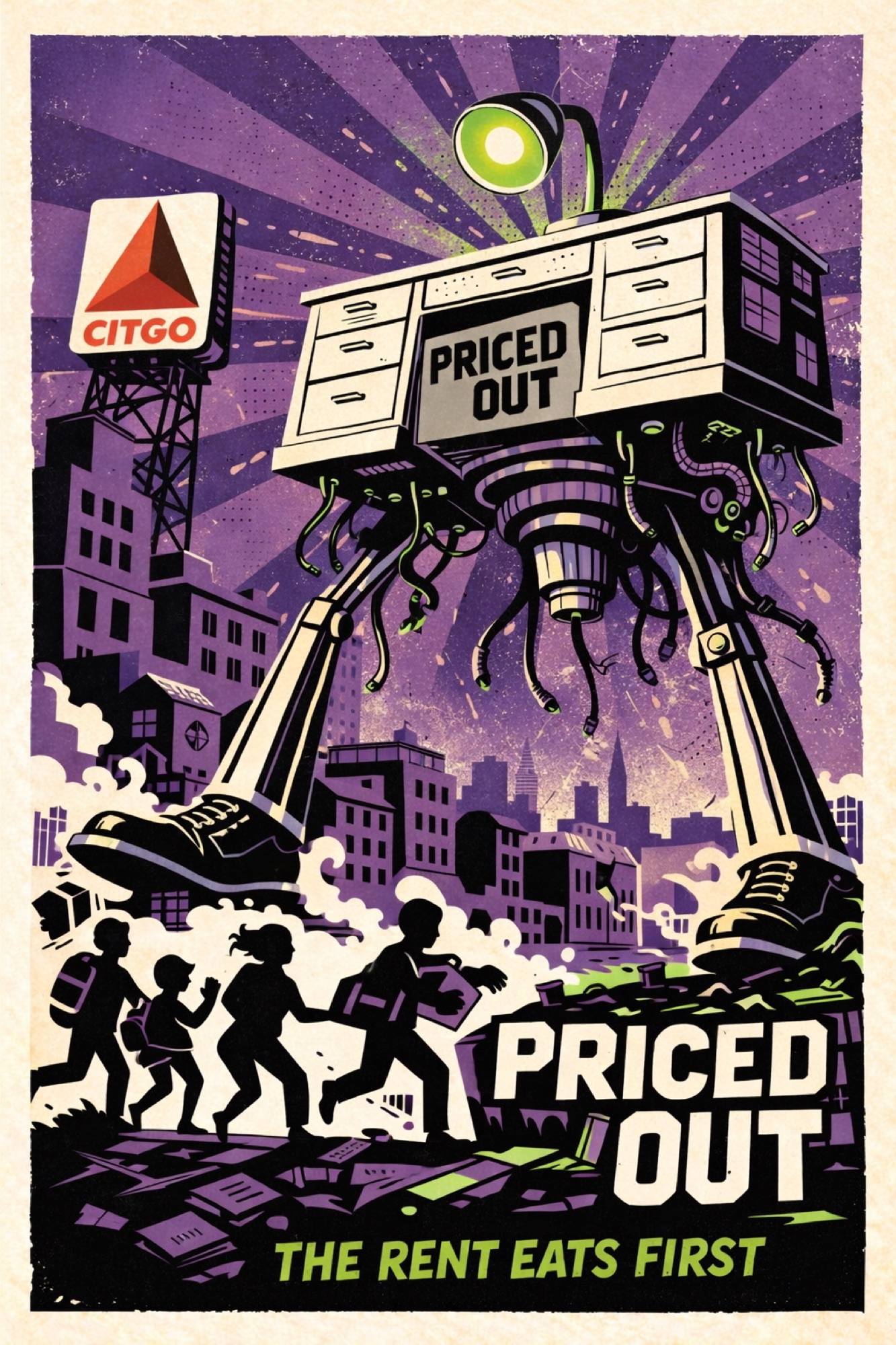 Priced Out illustrated housing poster